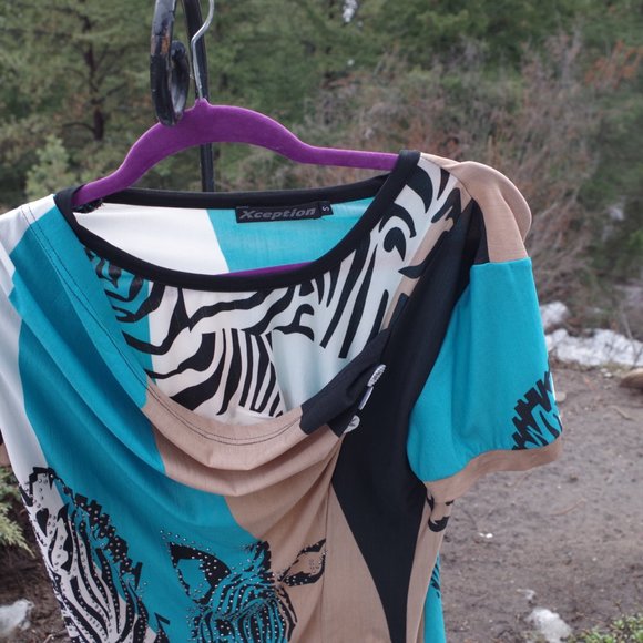 Xception Zebra Blouse Size Small - Picture 4 of 4